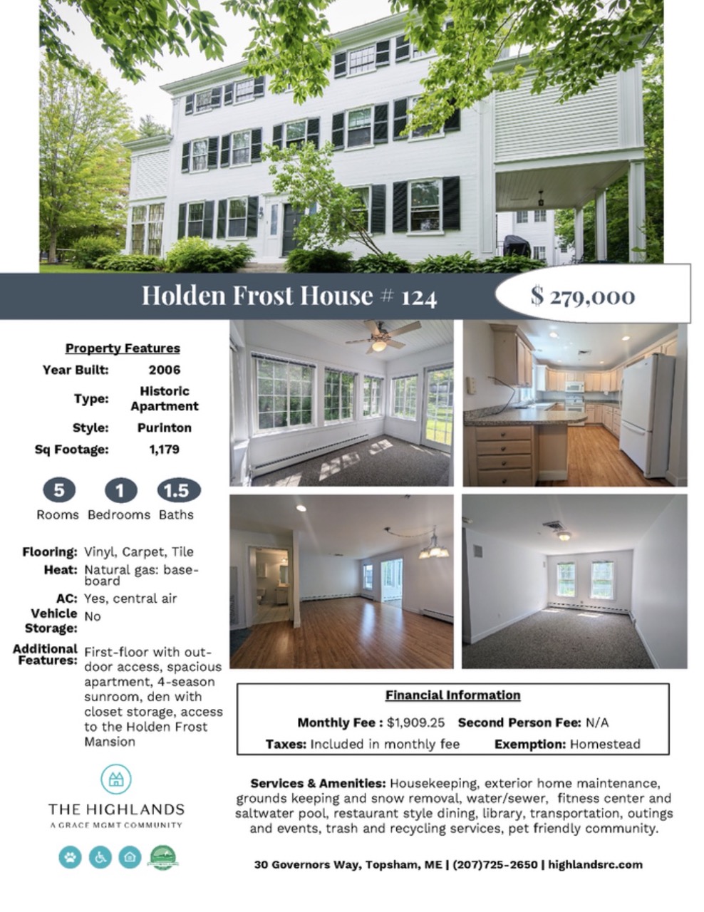 Cooperative Apartment Homes in Topsham, ME The Highlands