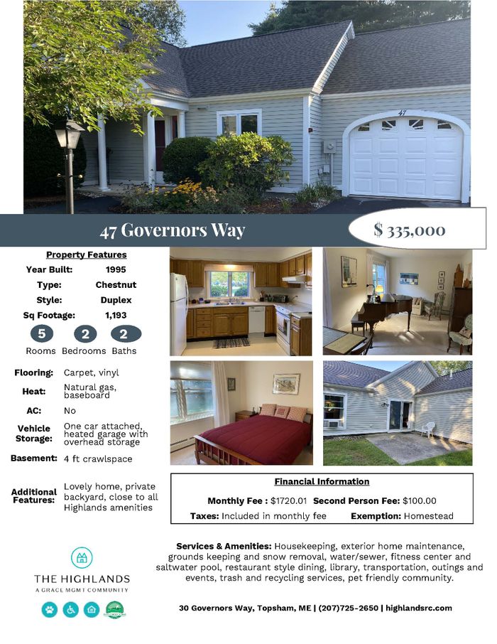 Estate Homes 47 Governors Way Chestnut, 2 Bed, 2 Bath listing image.