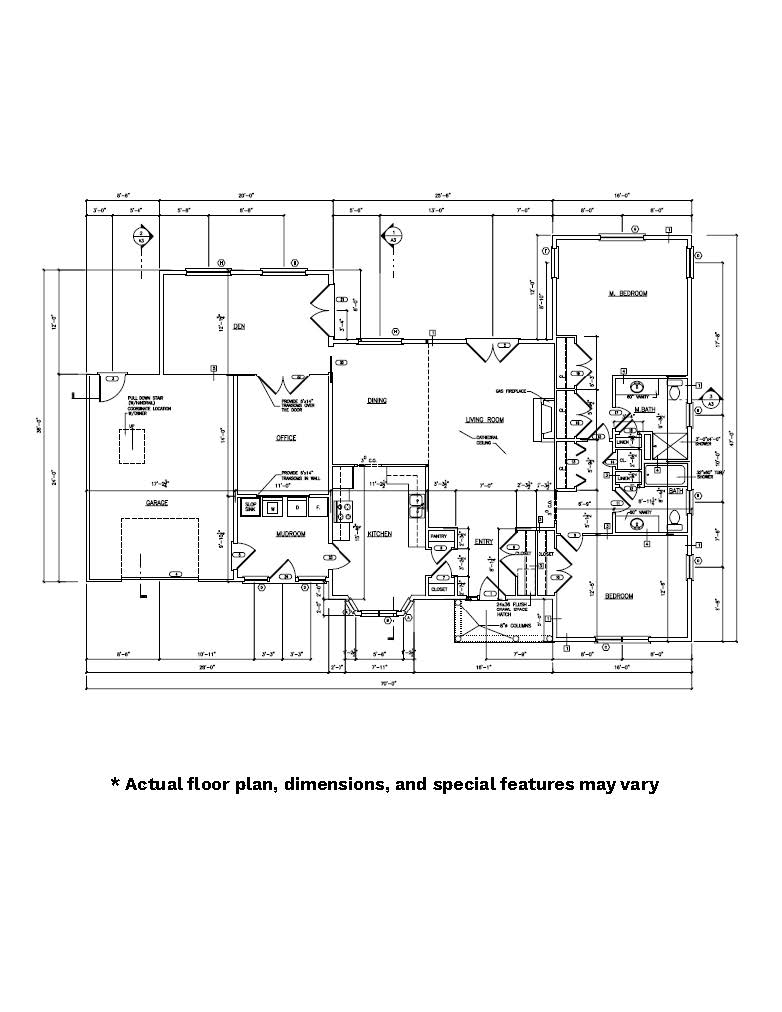 Estate Homes 40 Hubbard Lane, Plan Aspen, 2 Bed, 2 Bath, floor plan image.