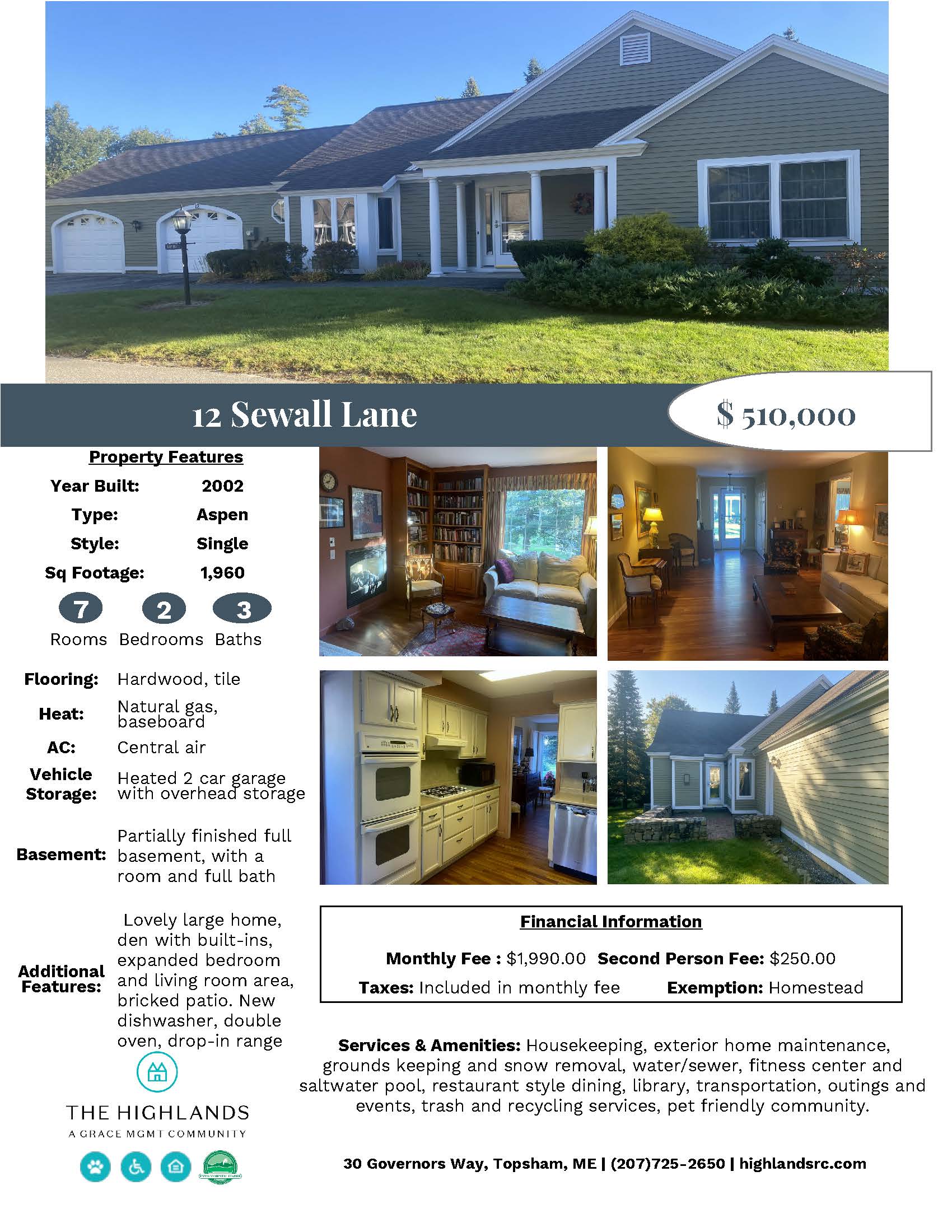 Estate Homes in Topsham, ME The Highlands