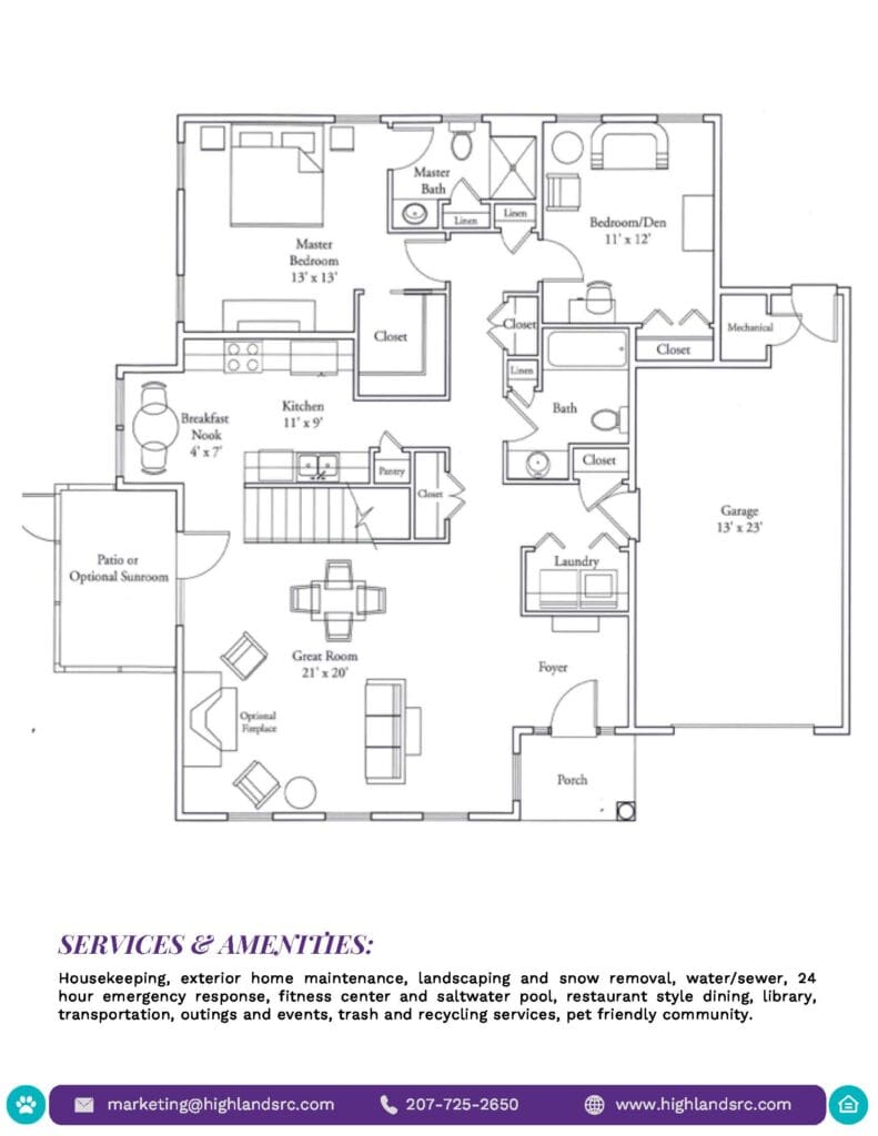 Town Hall Village in Topsham, ME The Highlands