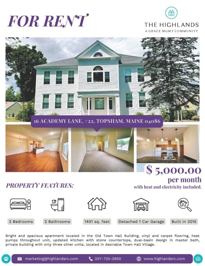 Town Hall Village in Topsham, ME The Highlands