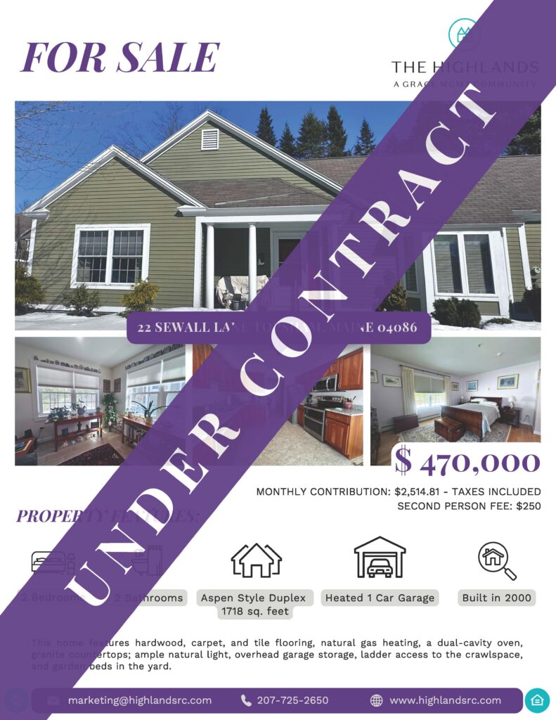Front view of a green ranch-style house with a large FOR SALE banner across it (sold overlay).